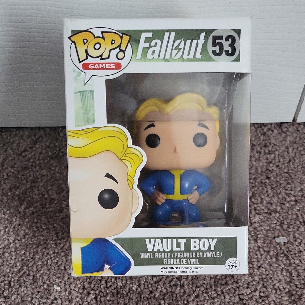 Funko Pop Vault Boy Blue and Yellow Vinyl Figure